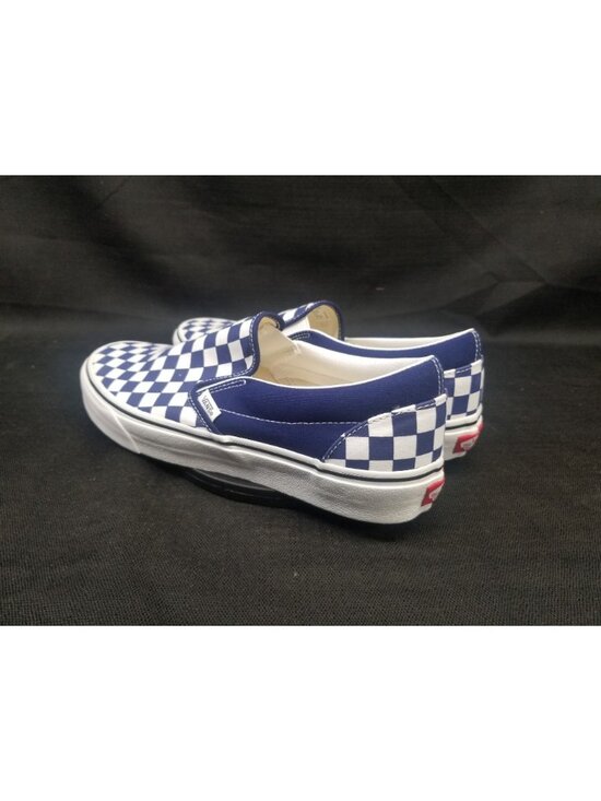 Vans Men\'s Classic Slip-On  Blue sneaker Check  Size 10 NEW IN BOX! main image 7